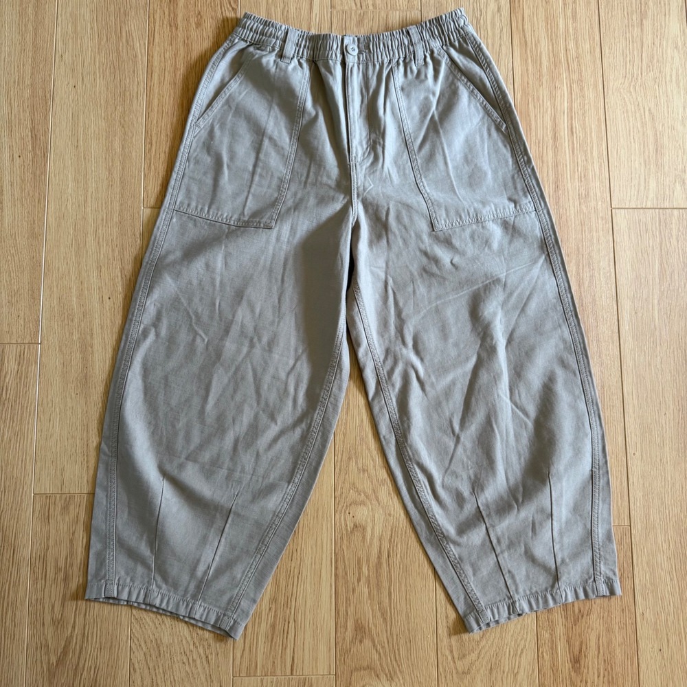 NWOT Cotton On Barrel Leg Pants Women 30 Khaki Baggy Utility Streetwear Gorpcore